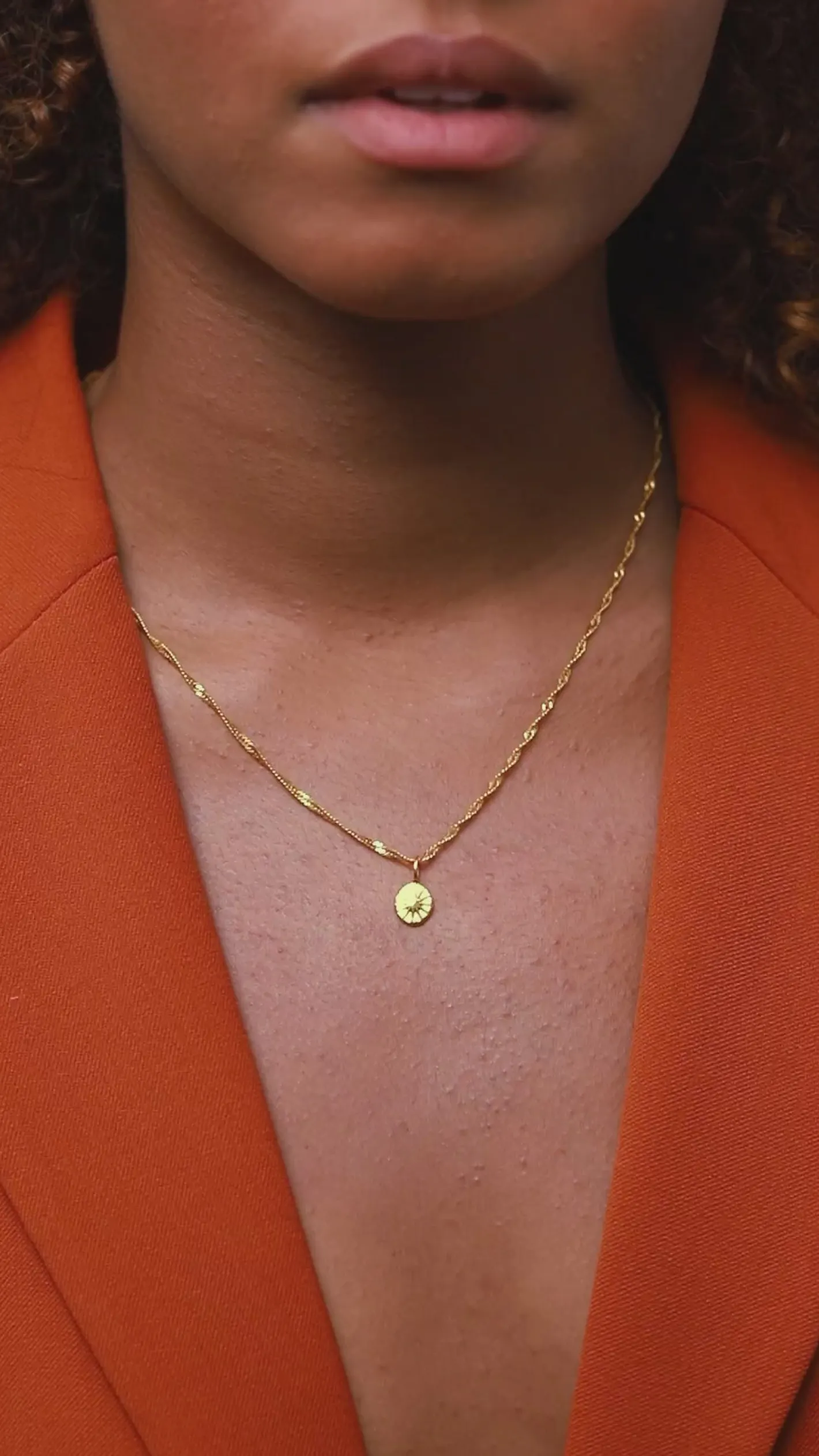 Fashion STILNEST Solar Eclipse mit Singapore Kette | 585 Gold