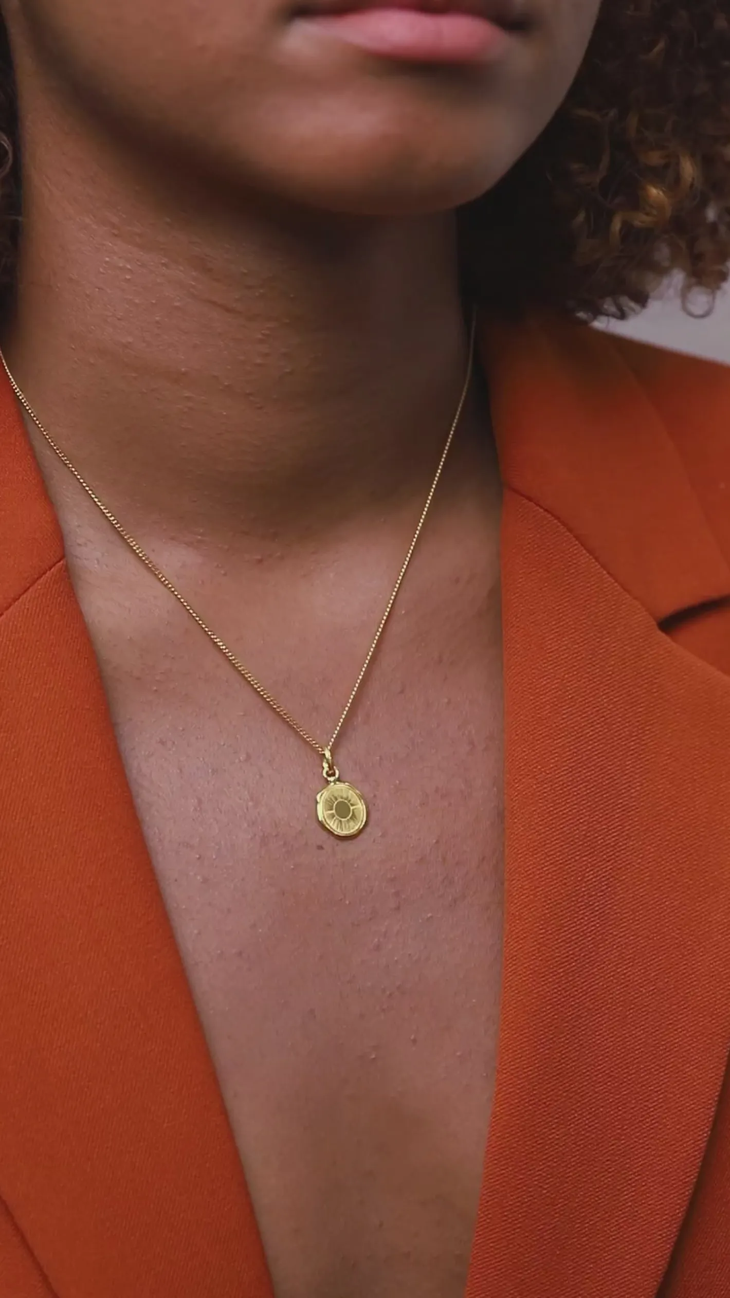 Store STILNEST Sun Seal Kette | 585 Gold