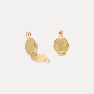 Cheap STILNEST Sun Seal Medaillon Anhänger | 585 Gold