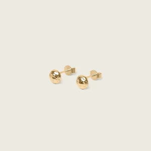 Online STILNEST Textured Ohrstecker Ohrringe | 585 Gold