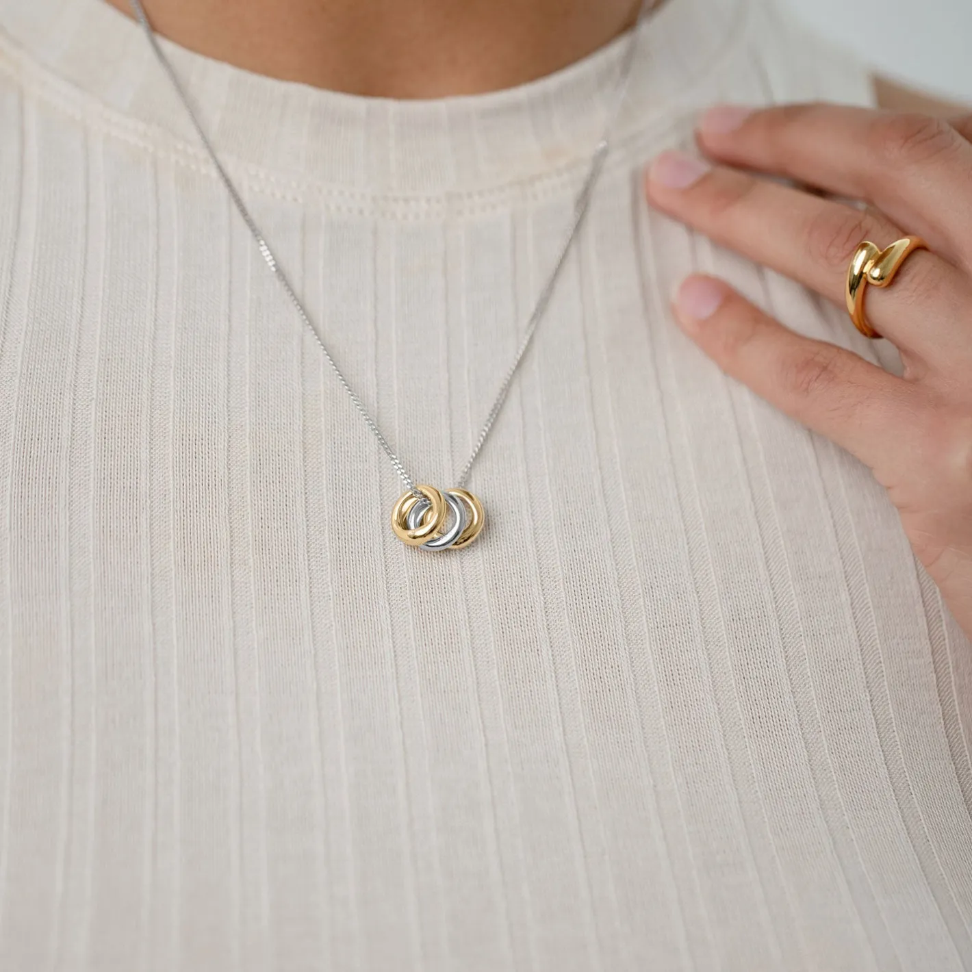 Clearance STILNEST The Gathering Kette Mixed Gold Vermeil