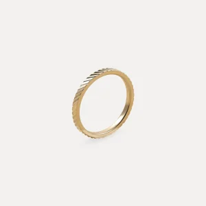 Discount STILNEST Thin Fanned Fair Band | 585 Gold