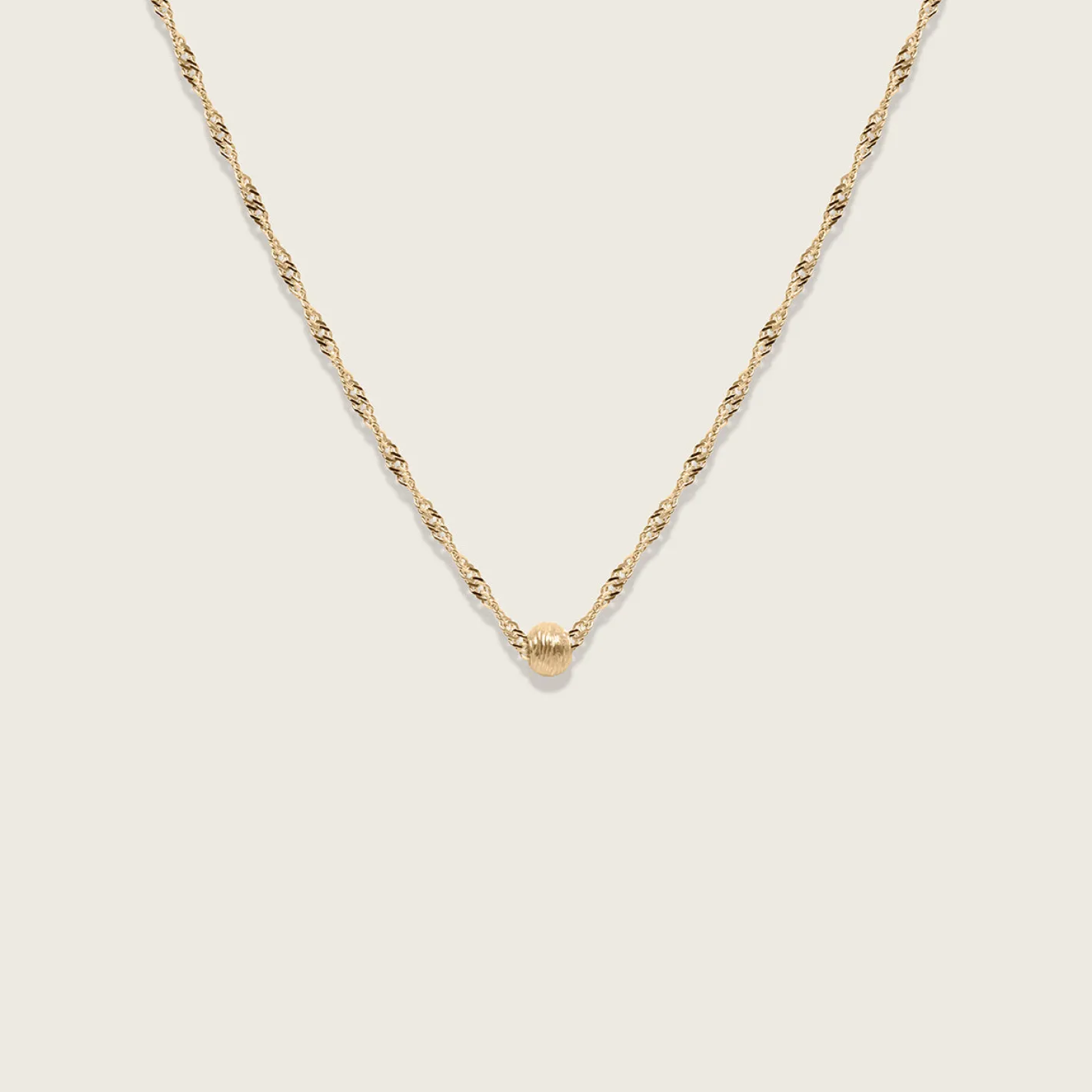 Shop STILNEST Tousle Sphere mit Singapore Kette | 585 Gold