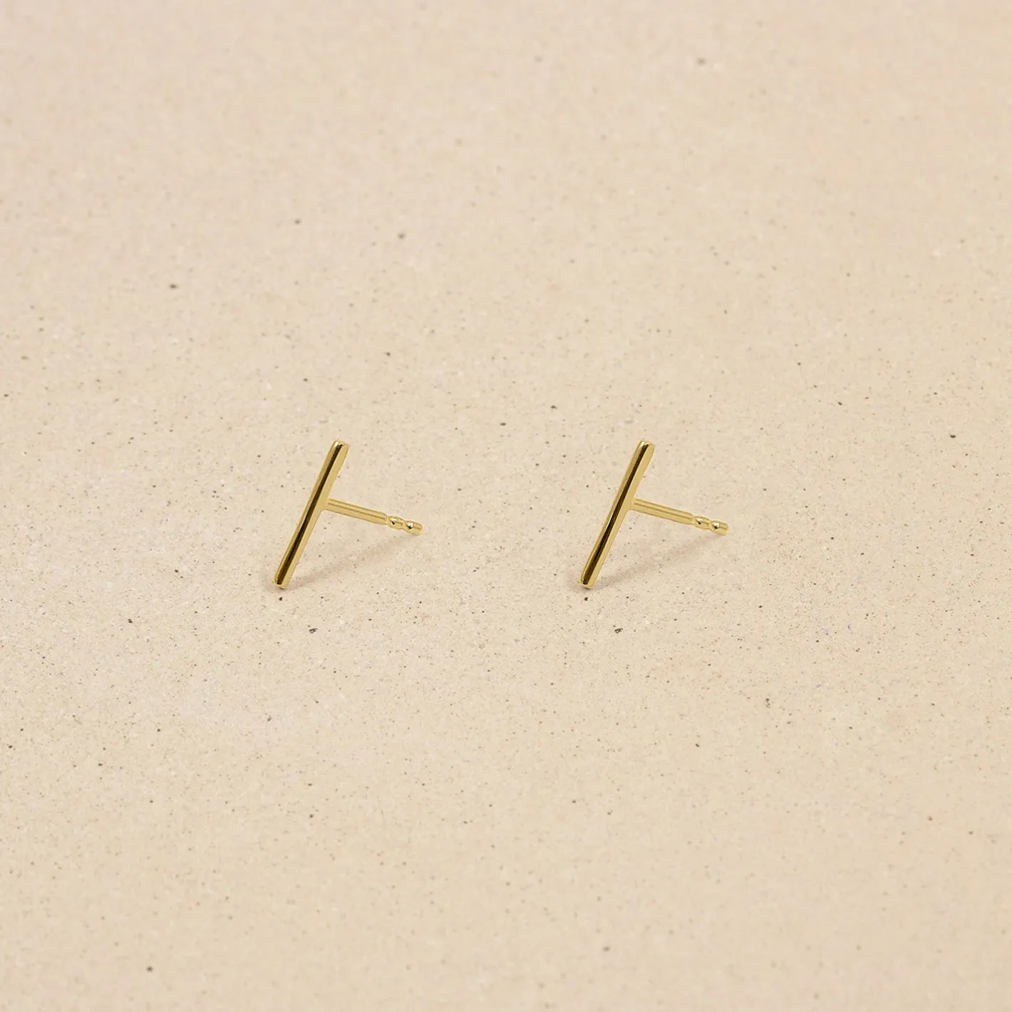 Outlet STILNEST Twist Bar Ohrstecker Ohrringe | 585 Gold