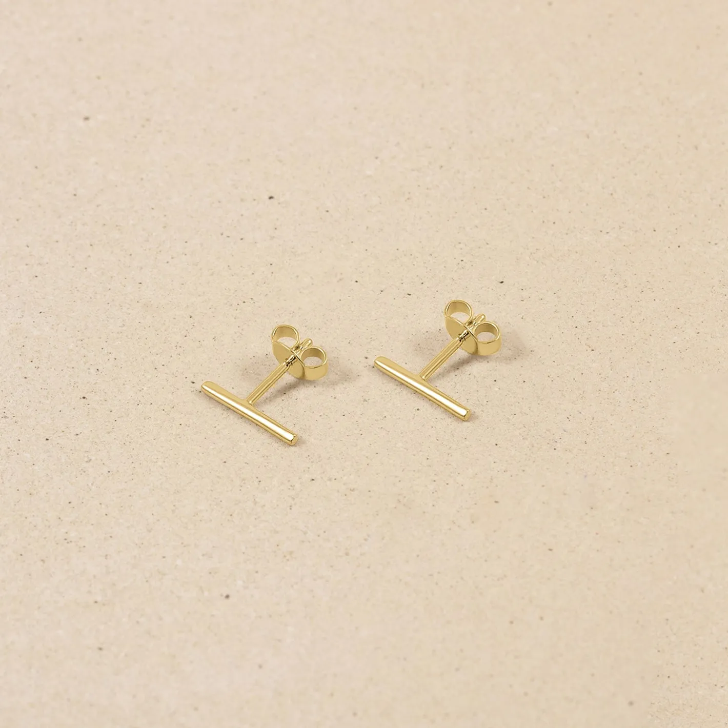 Outlet STILNEST Twist Bar Ohrstecker Ohrringe | 585 Gold