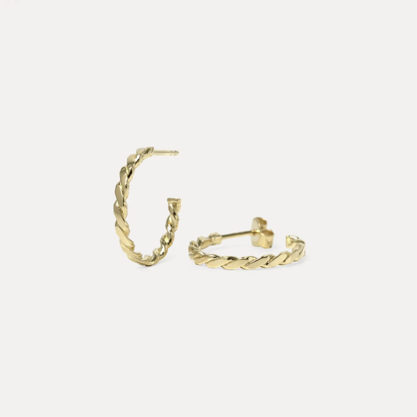 Fashion STILNEST Twisted Creolen Ohrringe | 585 Gold