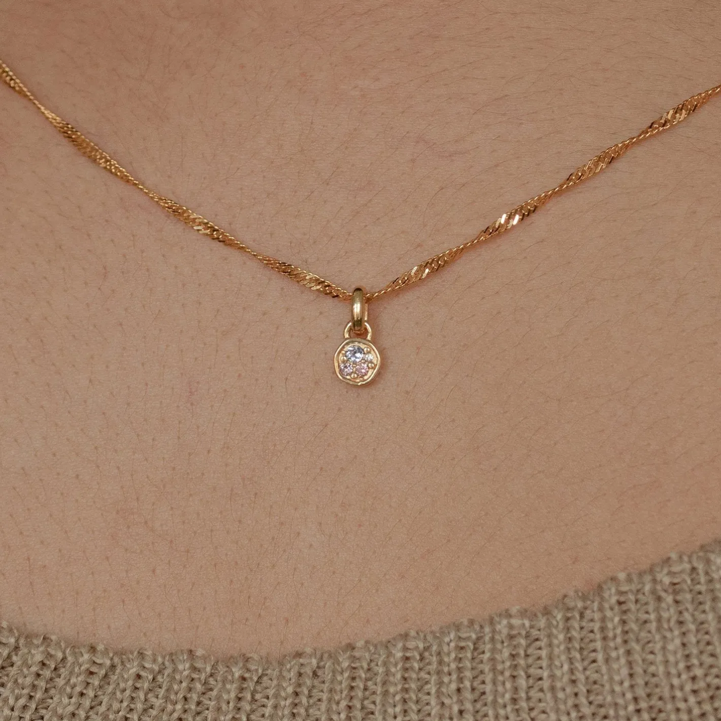 Flash Sale STILNEST Weiße Kristalle Belong Pavé Kette