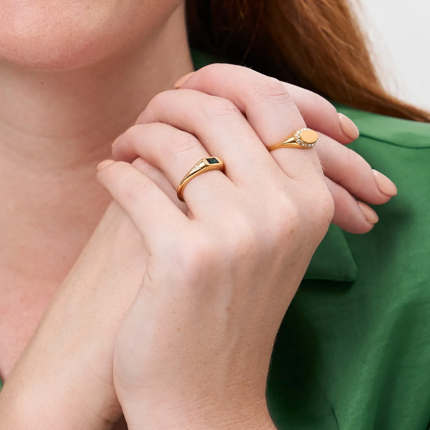 Cheap STILNEST Weiße Kristalle Crown Ring
