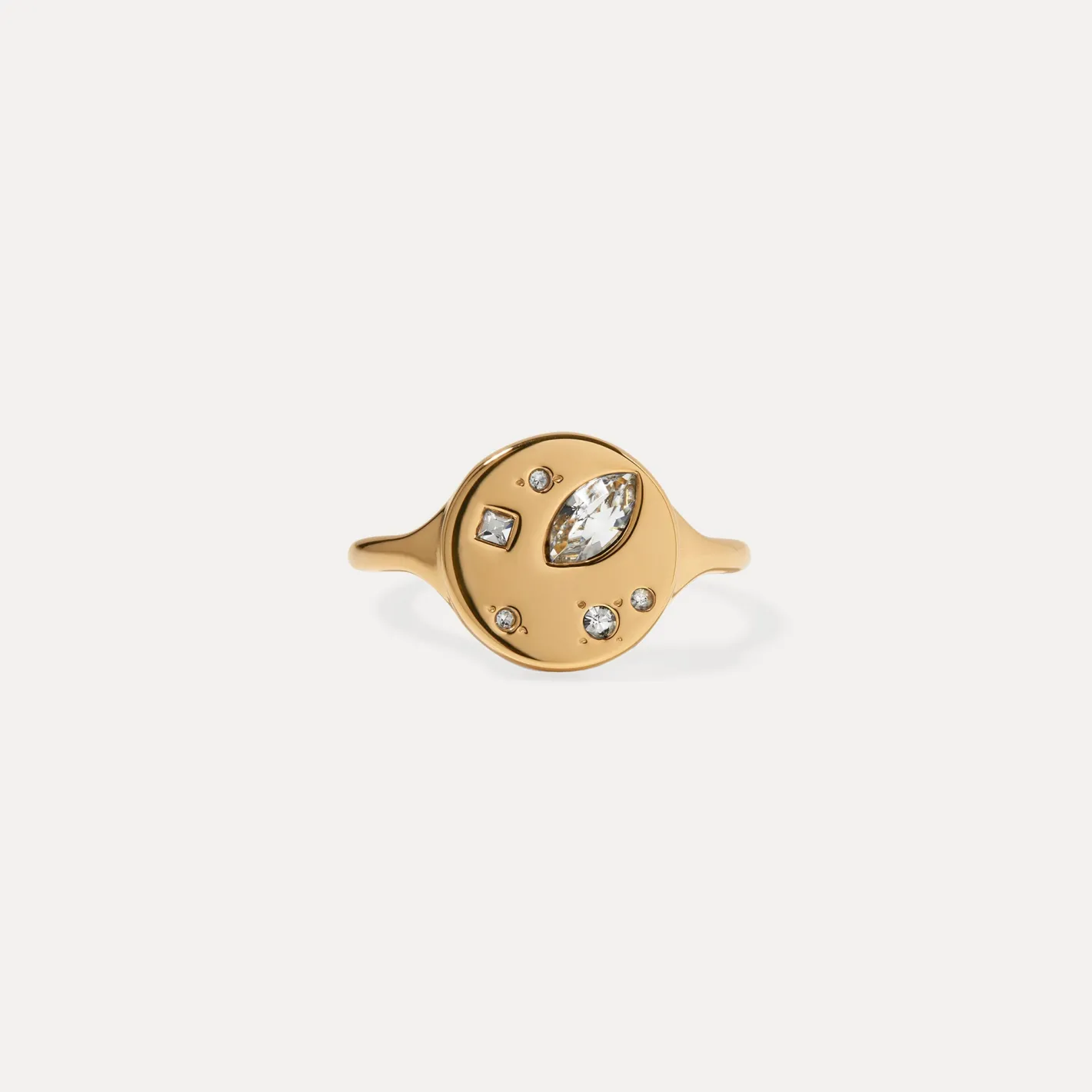 Cheap STILNEST Weiße Kristalle Myriad Ring