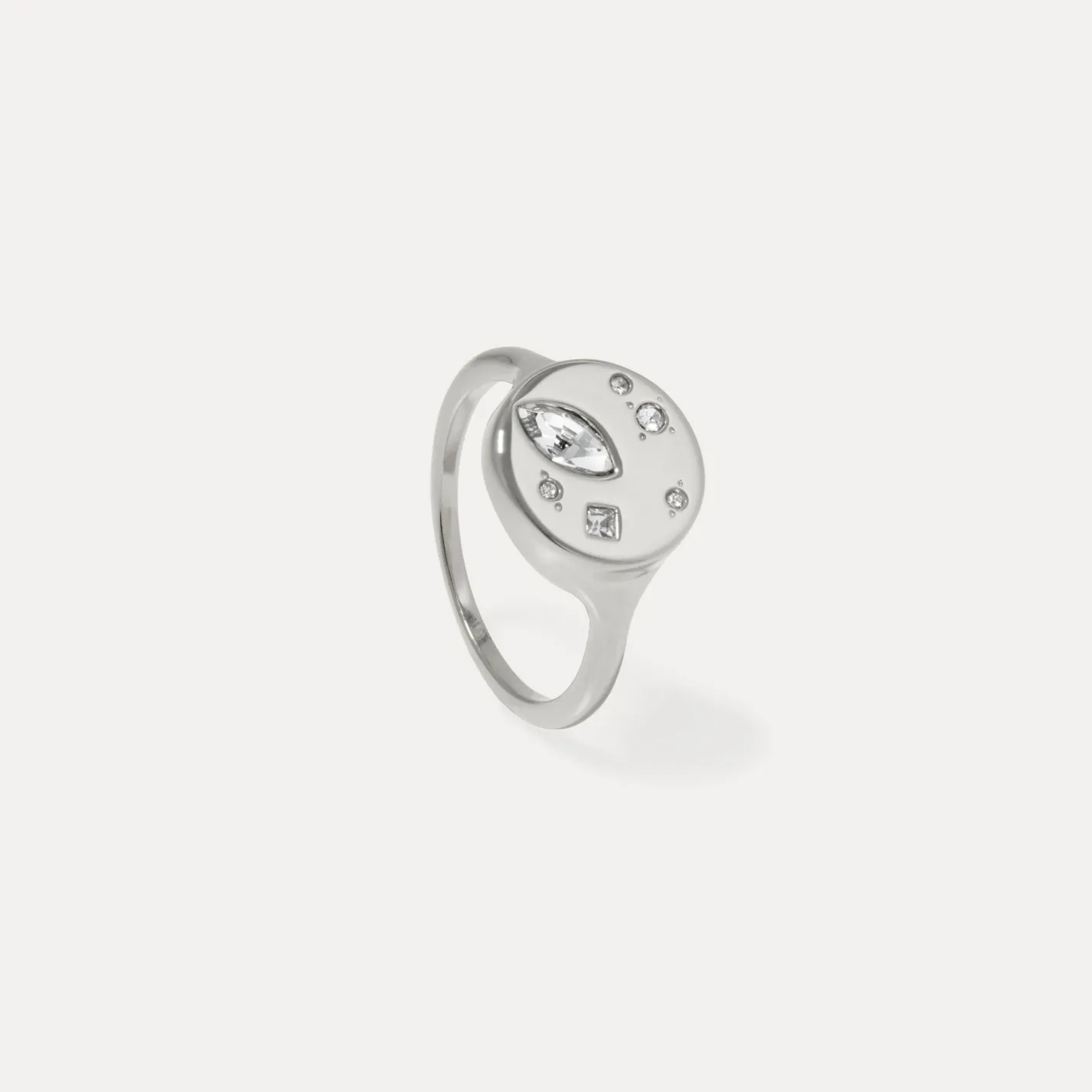 Cheap STILNEST Weiße Kristalle Myriad Ring