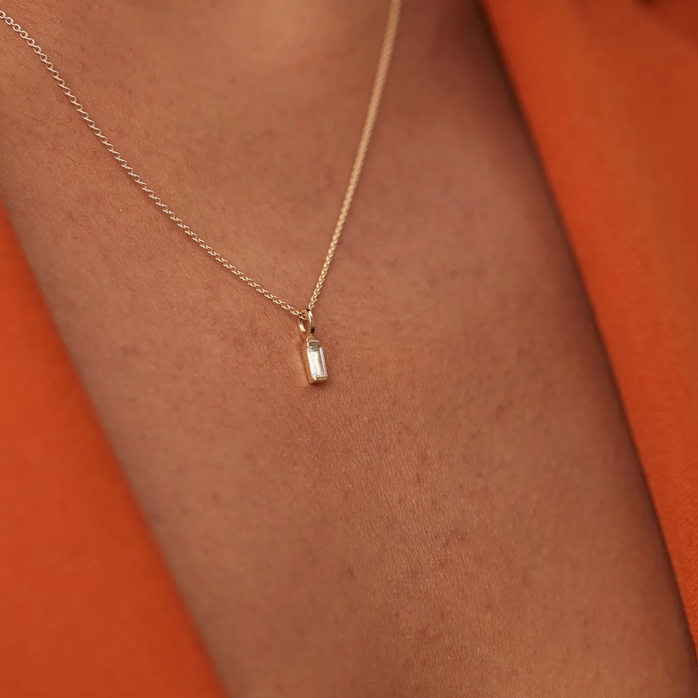 Best Sale STILNEST Weißer Beryll Retro Anhänger | 585 Gold