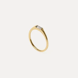 Hot STILNEST Weißer Beryll Retro Ring | 585 Gold