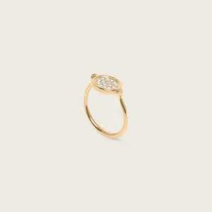 Clearance STILNEST Weißer Saphir Flip Pavé Ring | 585 Gold