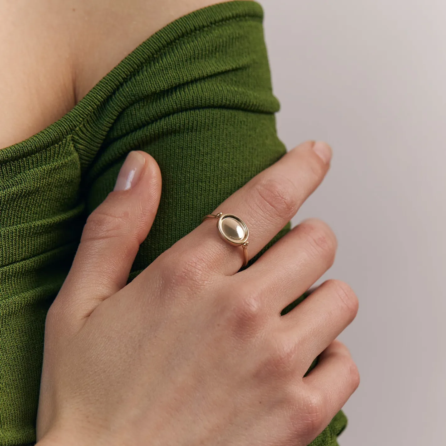 Clearance STILNEST Weißer Saphir Flip Pavé Ring | 585 Gold