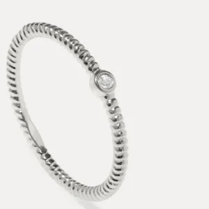 Cheap STILNEST Weißer Saphir Snake Tail Solitär Ring 925 Silber