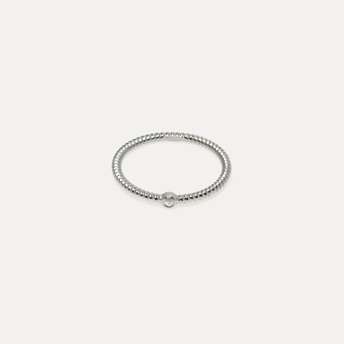 Cheap STILNEST Weißer Saphir Snake Tail Solitär Ring 925 Silber