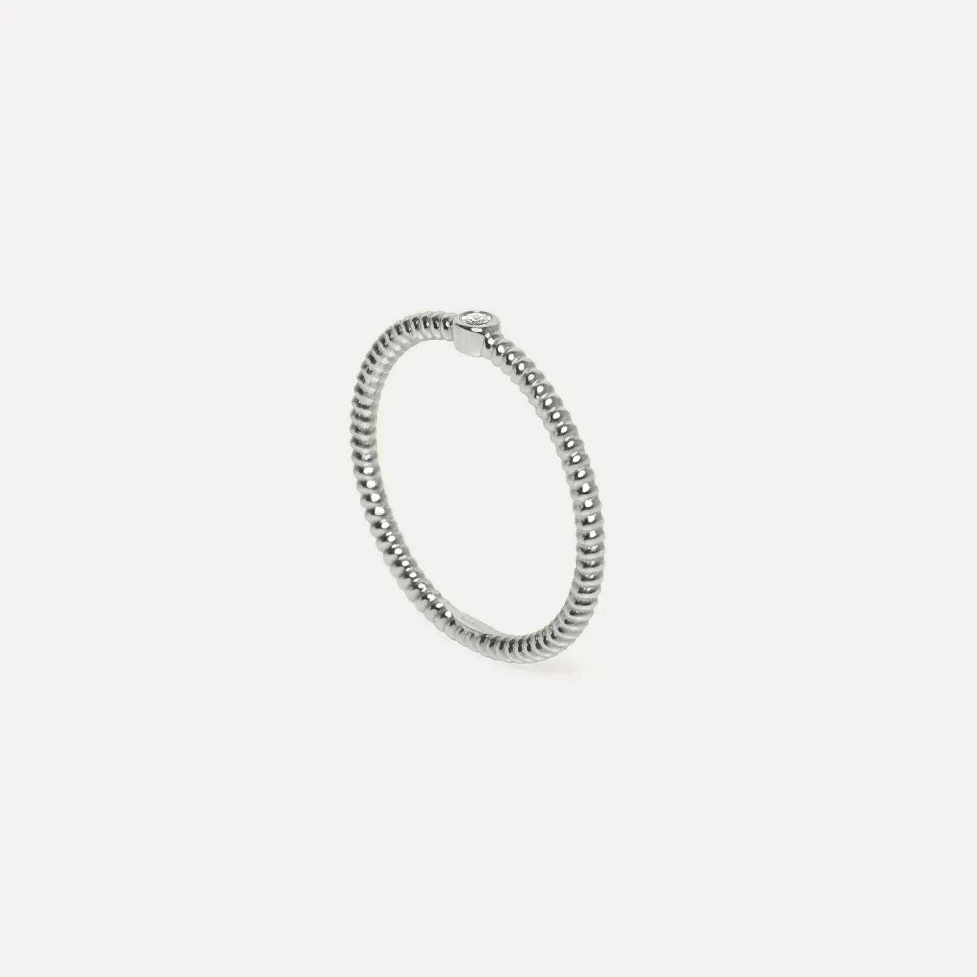 Cheap STILNEST Weißer Saphir Snake Tail Solitär Ring 925 Silber