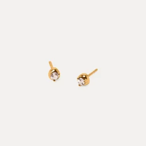 Clearance STILNEST Weißer Saphir Stone Fluid Ohrstecker Ohrringe